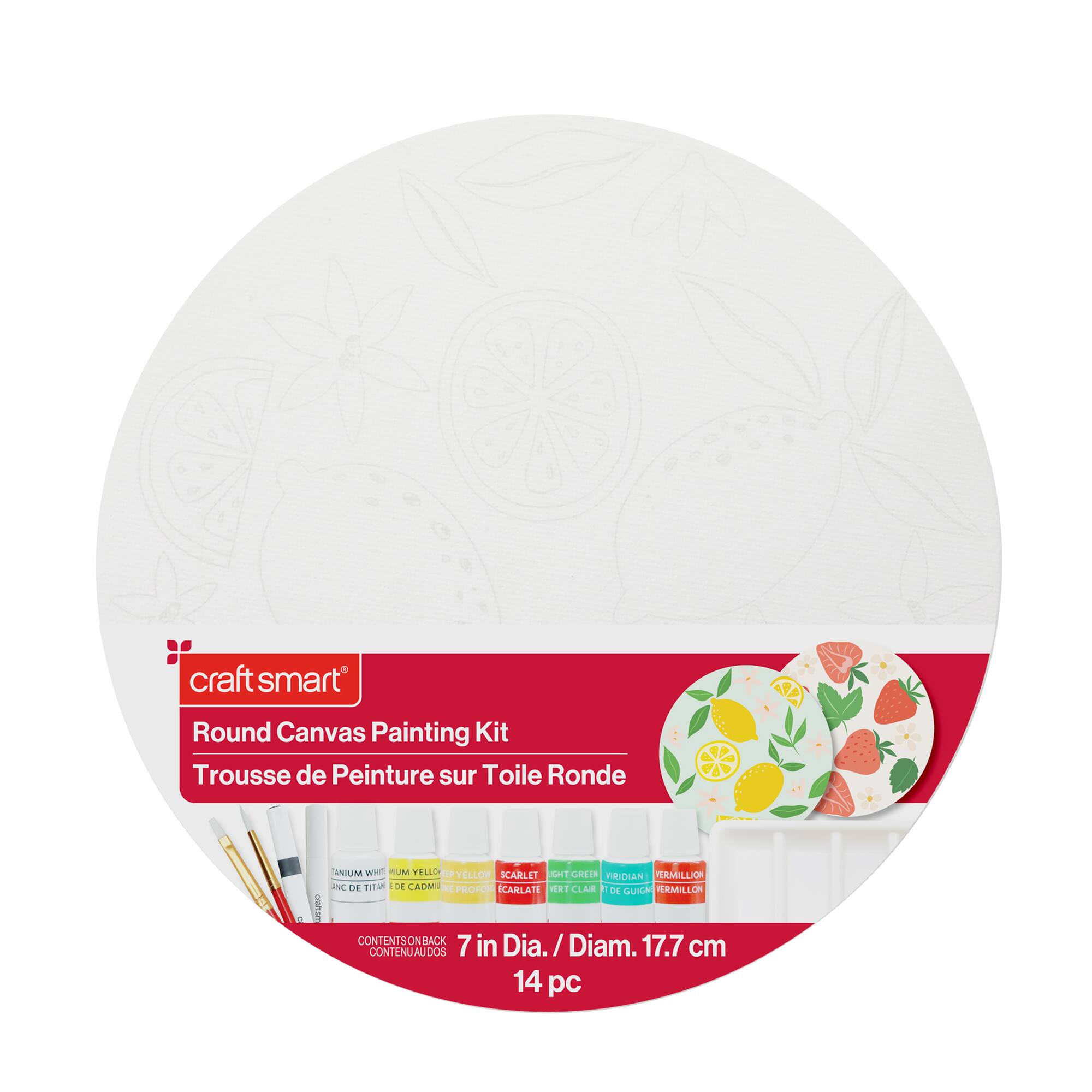 7" Fruit Round Canvas Painting Kit by Craft Smart®